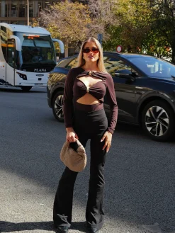 Bolso mano nudo taupe