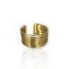 Brazalete hilos cruzados dorados