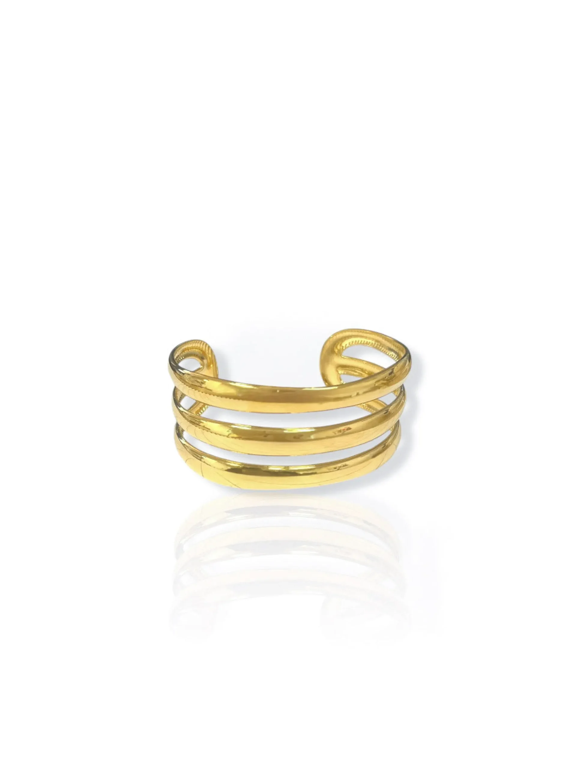 Brazalete tres aros dorado