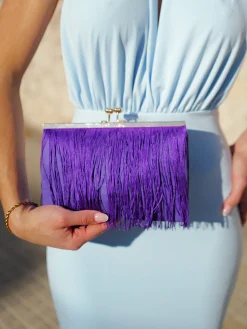 Clutch ante flecos morado