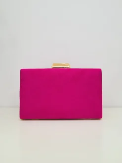 Clutch trenzado fucsia