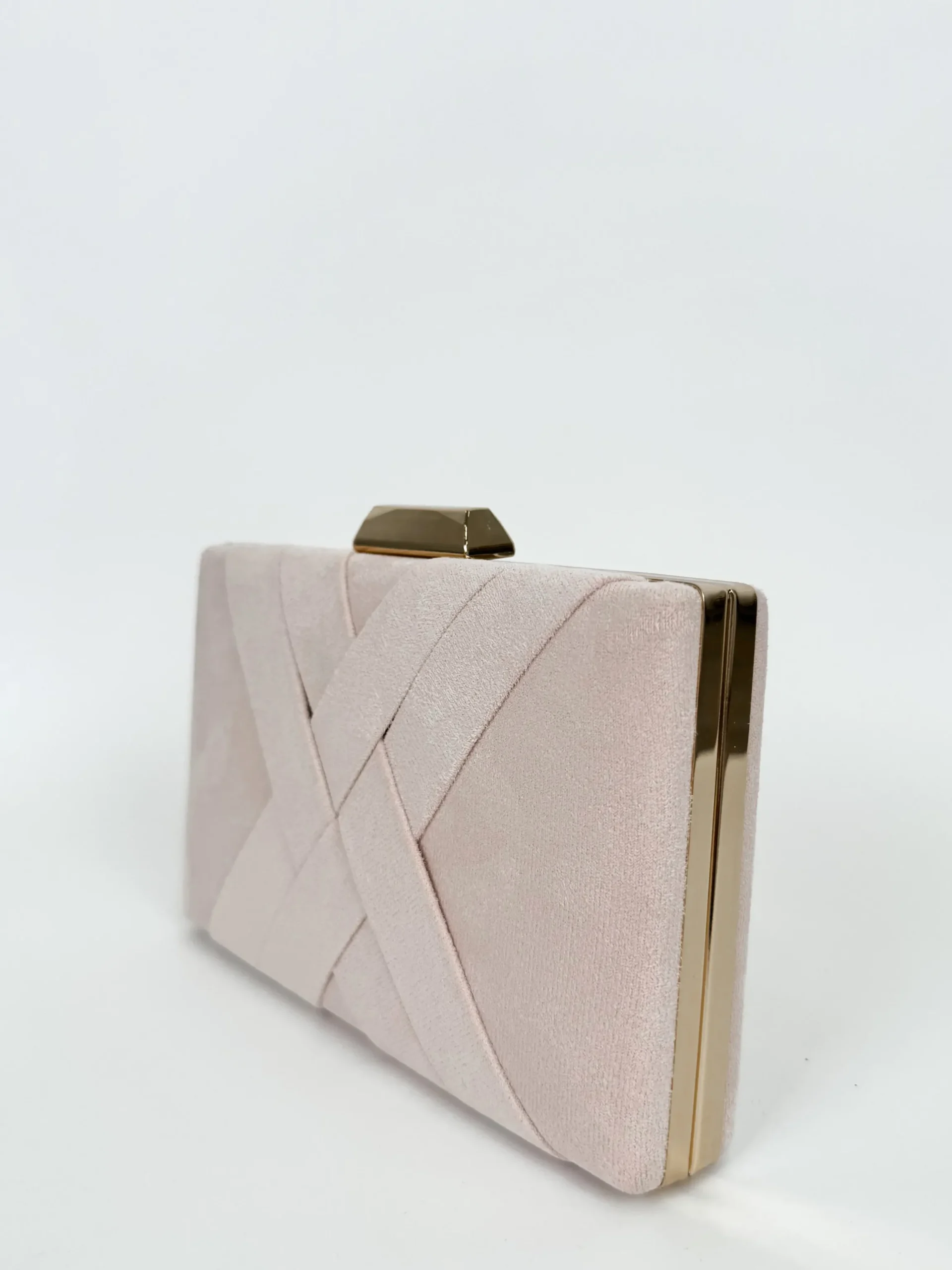 Clutch trenzado rosa