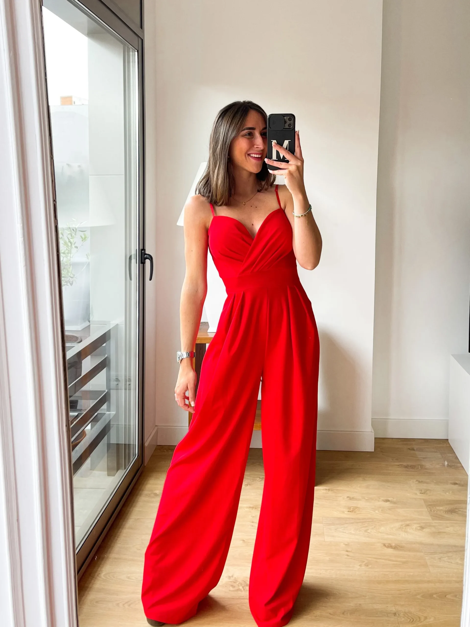 Mono crepe corazón rojo