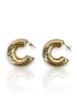 Pendientes media luna dorados