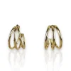 Pendientes tres aros dorados