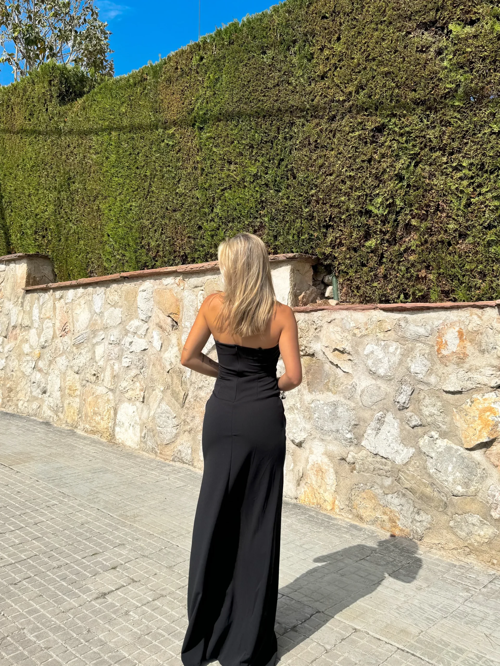 Vestido corazon ajustado negro