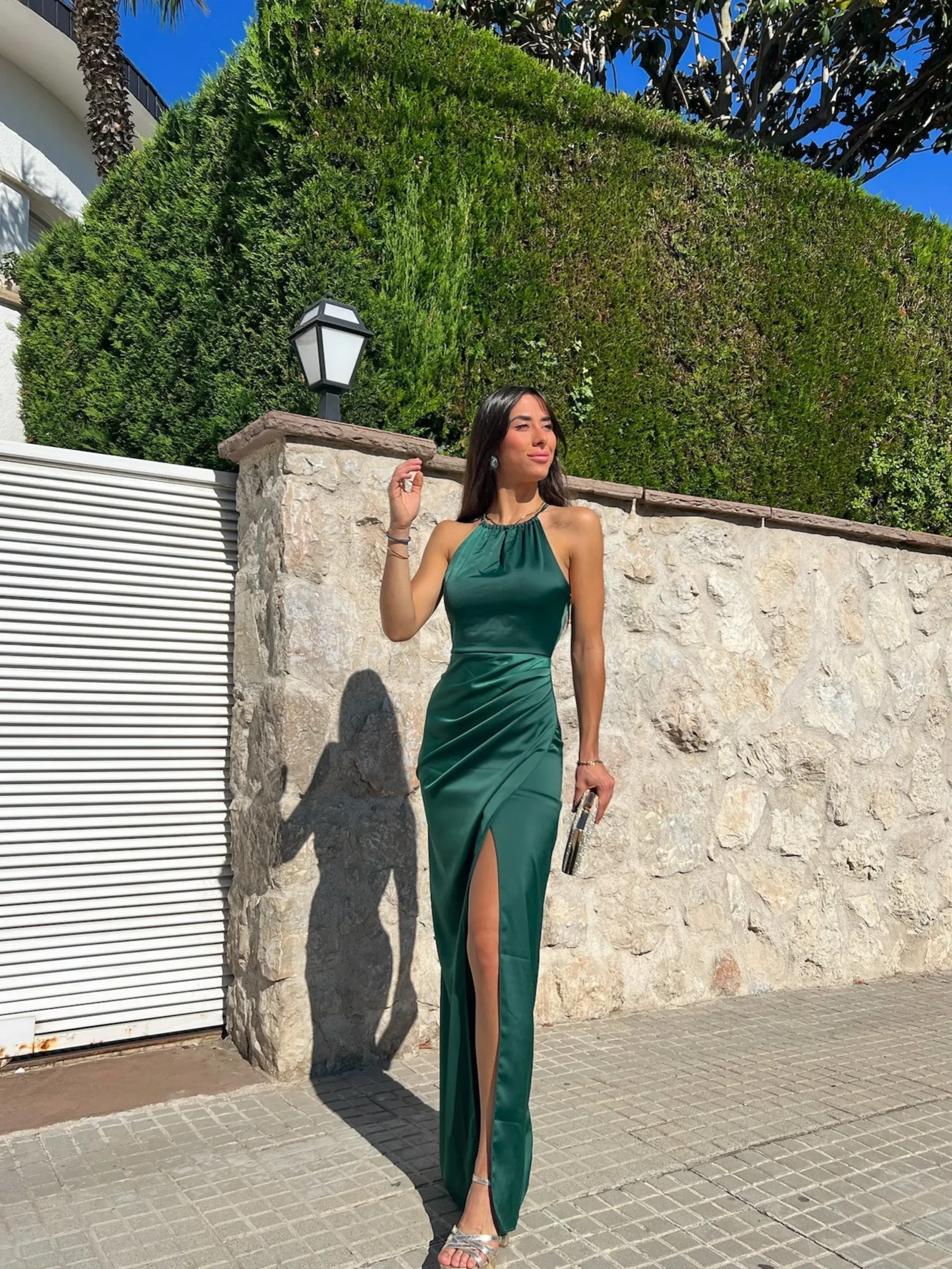 Vestido tubo halter botella