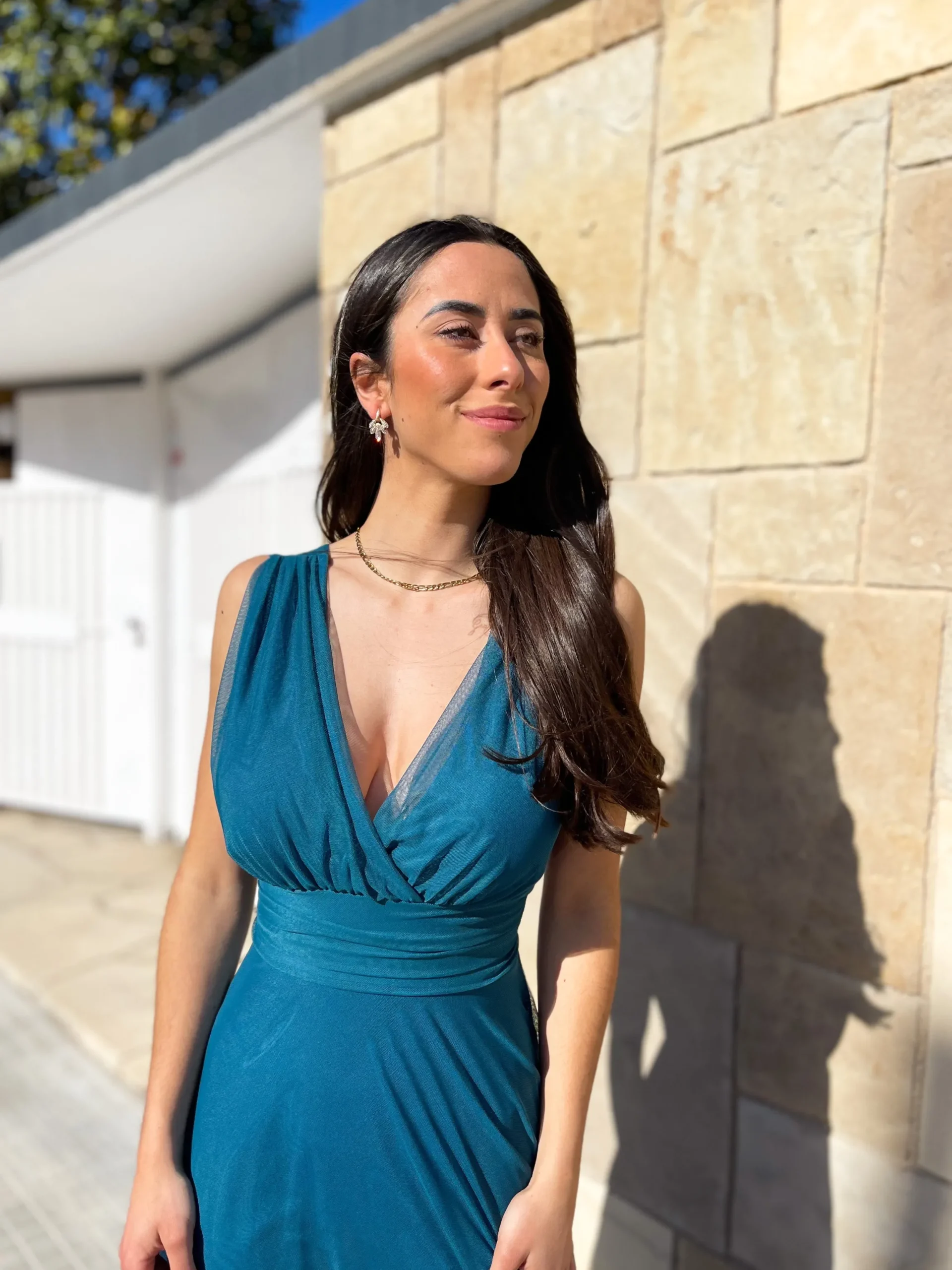 Vestido tulle pico pursia